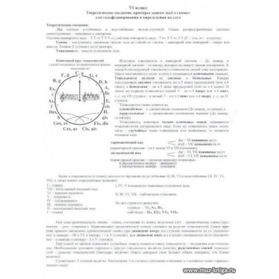 Таблицы по теории музыки и сольфеджио. 6 класс